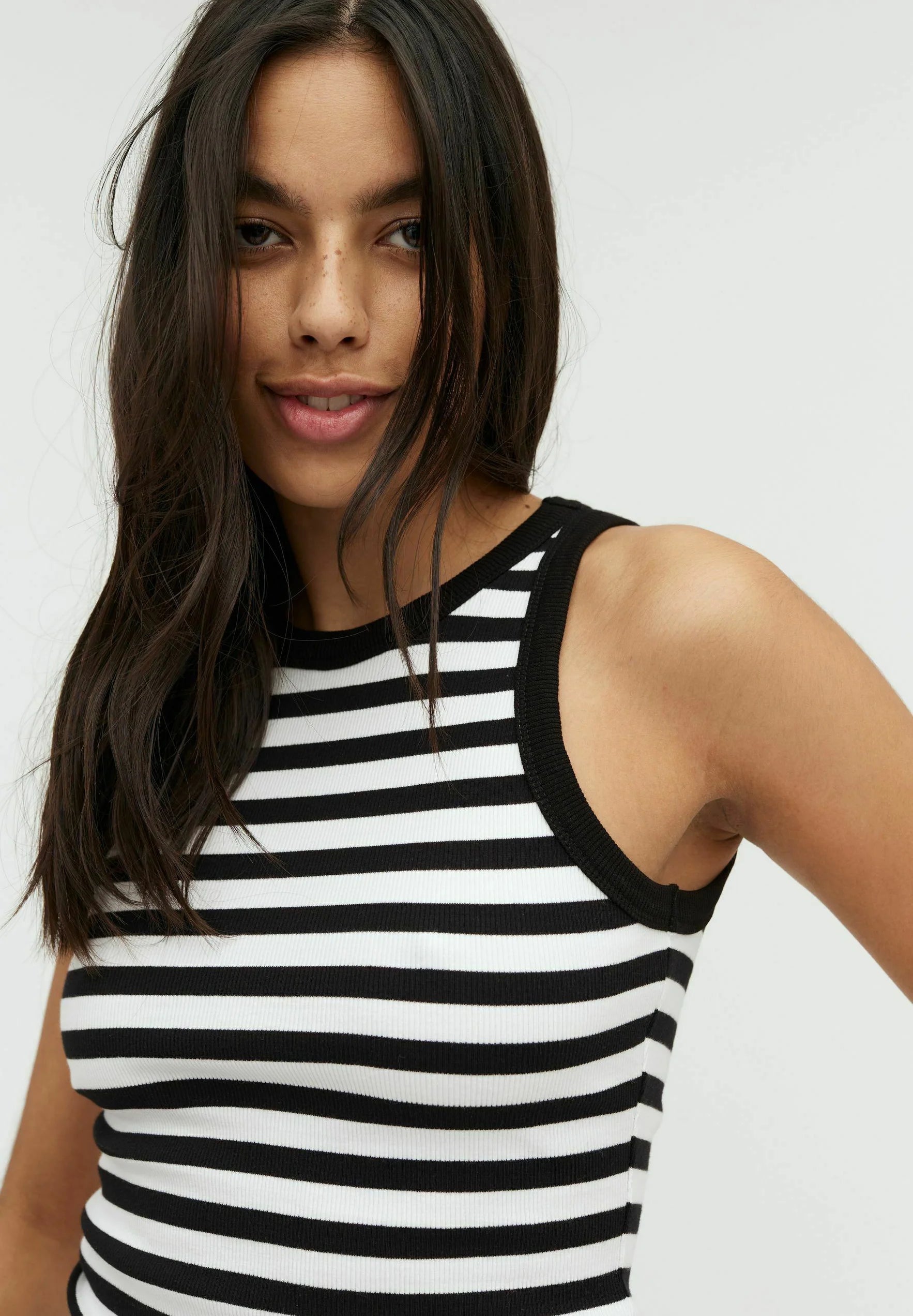 MbyM Jaxson-M Top - White Black Striped