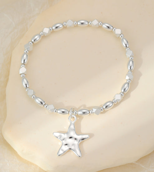 Sara Silver Star Charm Bracelet