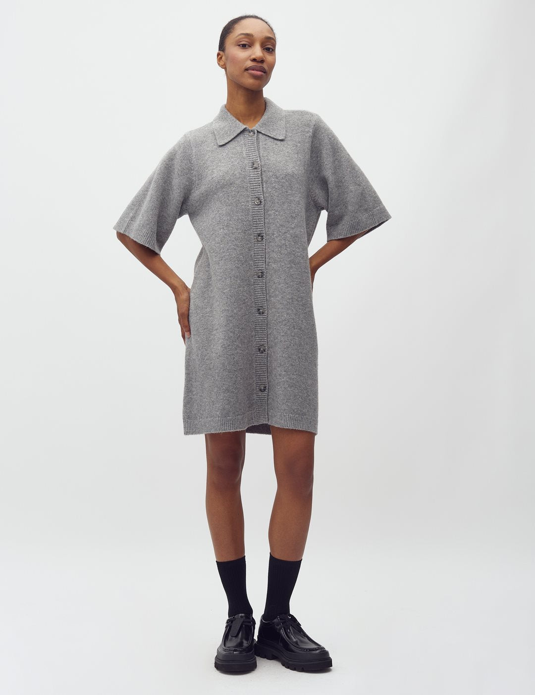 MbyM Shyla Biman Knitted Dress in Grey