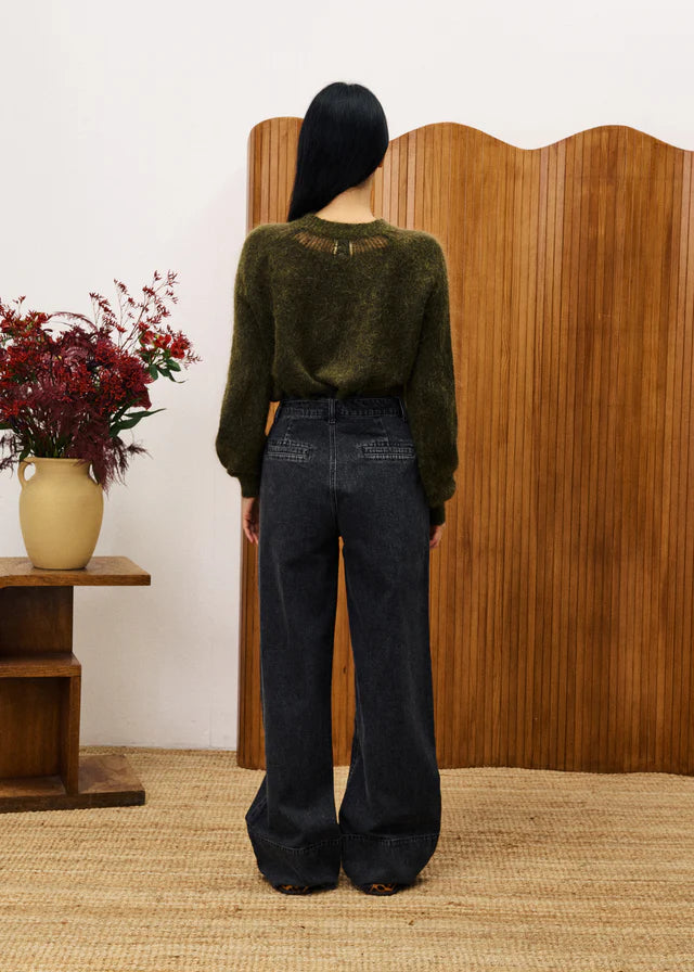 FRNCH Peony Wool Mix Knit in Kaki