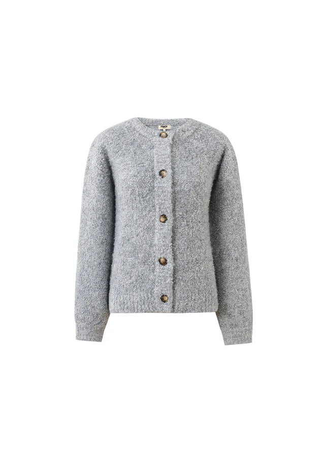 FRNCH Selkirk Cardigan in Grey