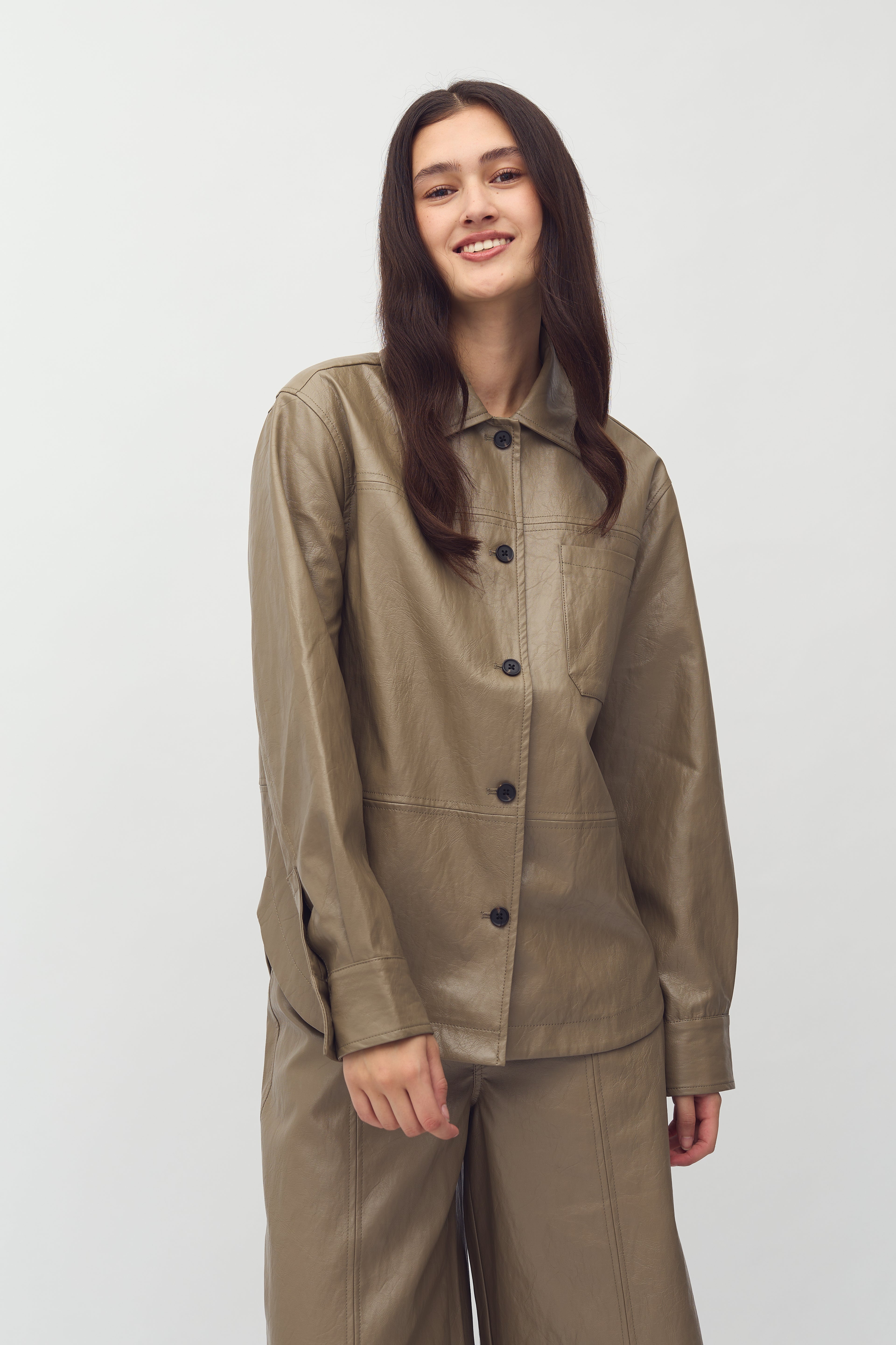 MbyM Crincle Shirt in Brindle Sand