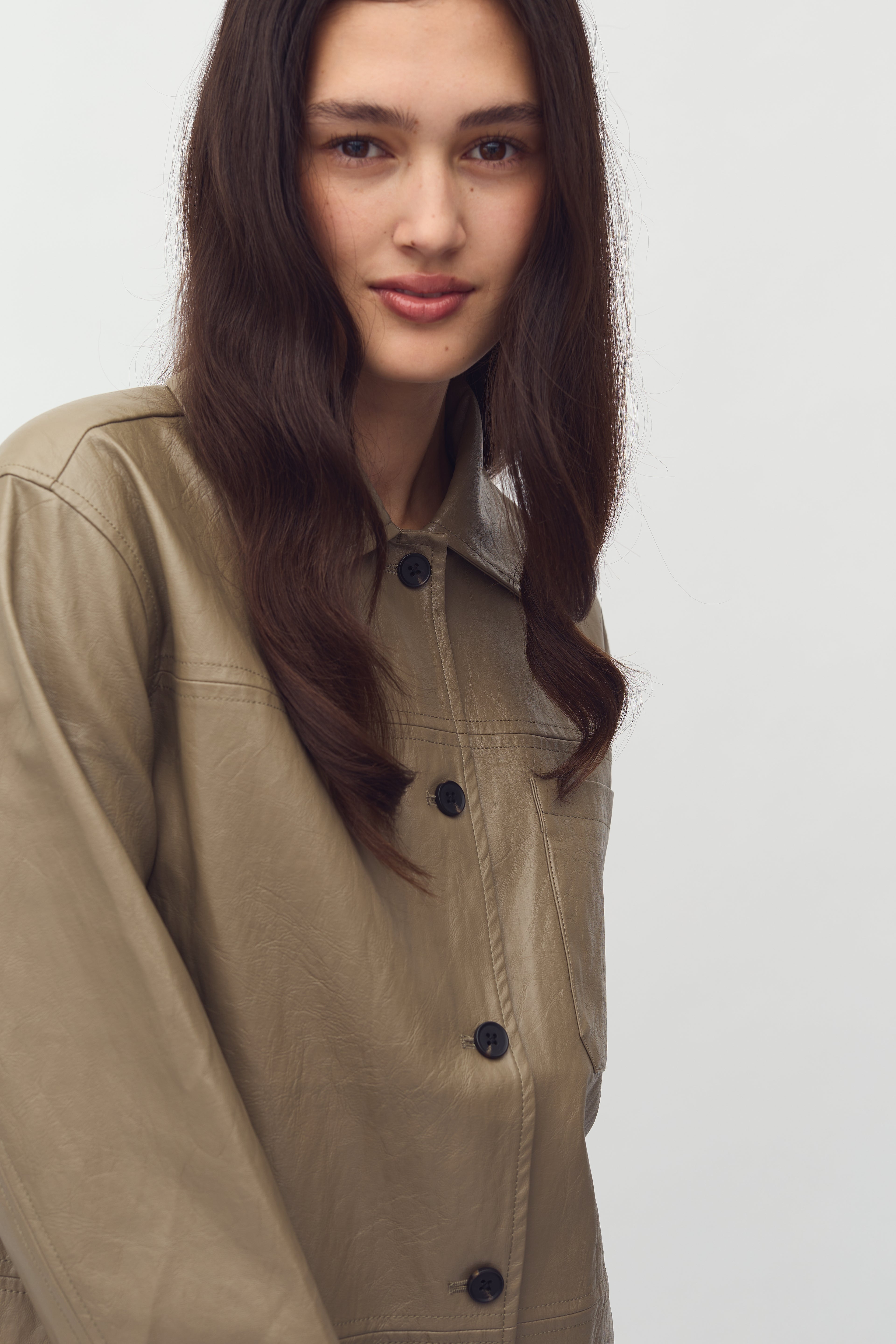 MbyM Crincle Shirt in Brindle Sand