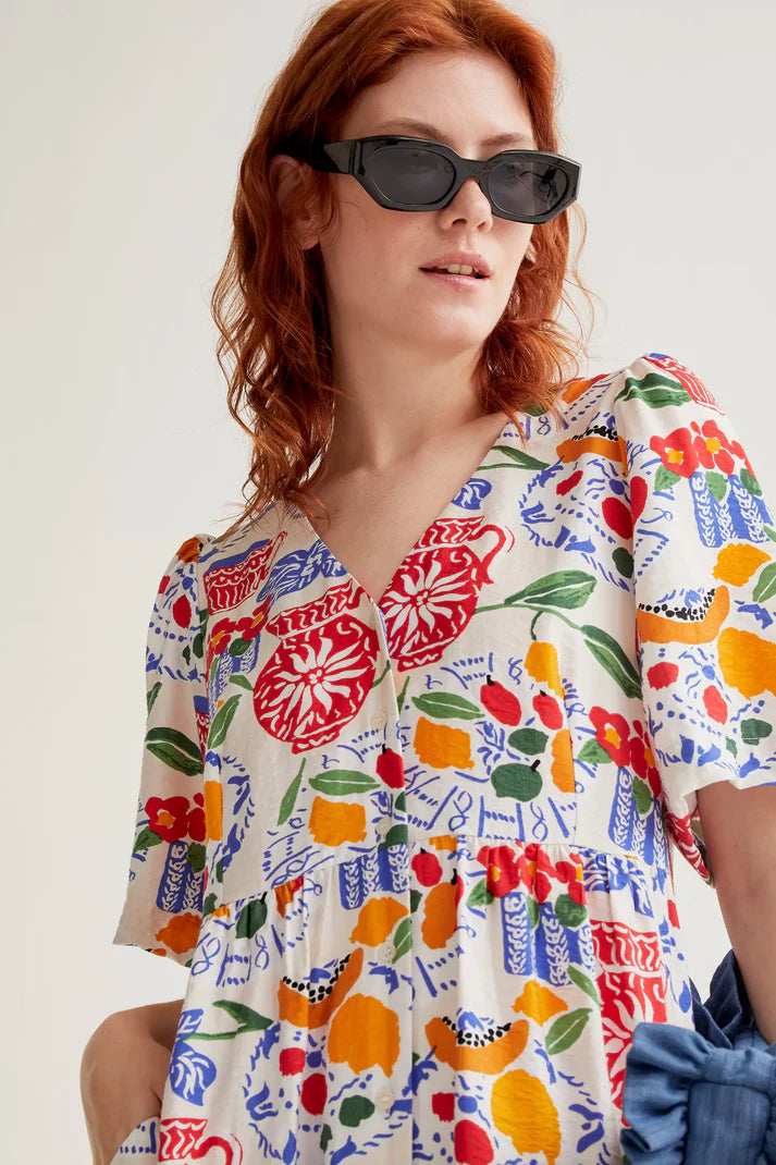Lush print midi dress