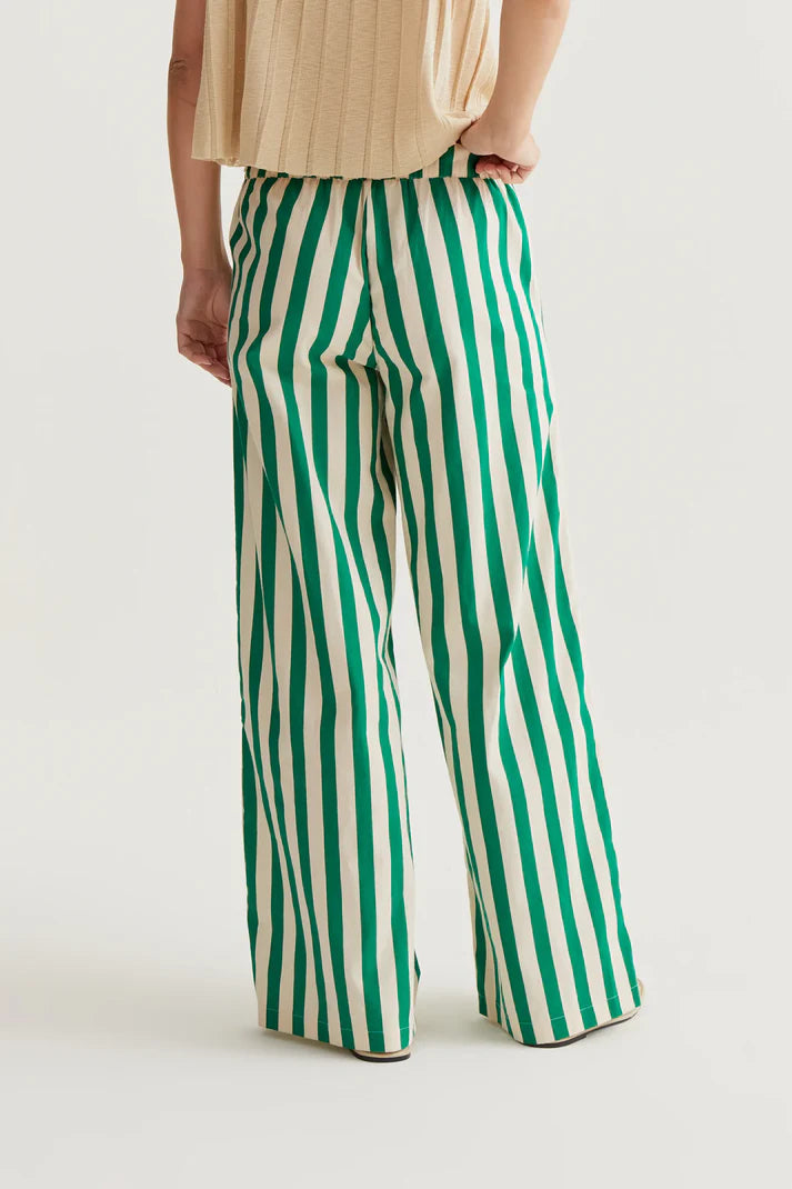 Bamboo Green Print Trousers