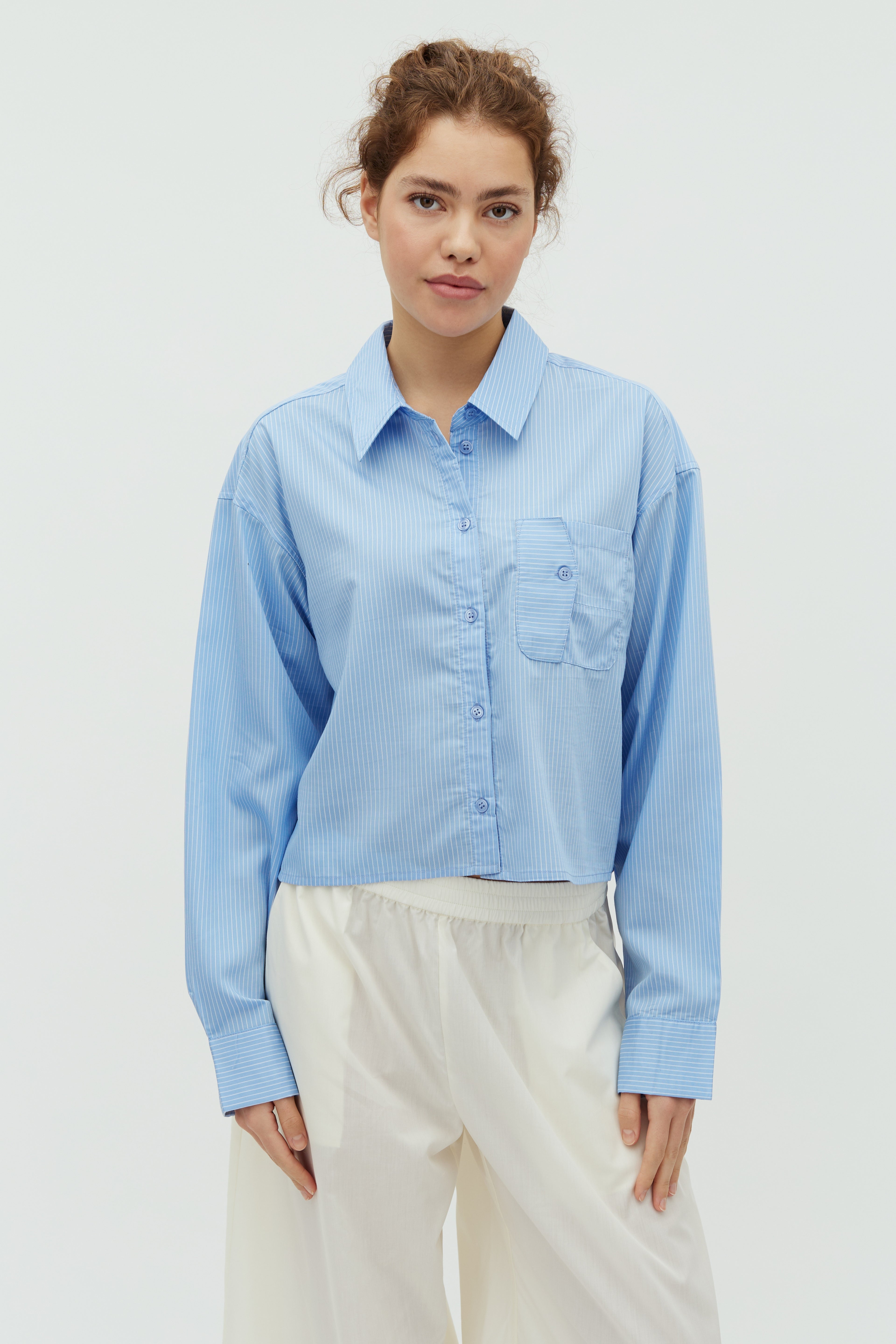 Linora Stripe Blue Shirt
