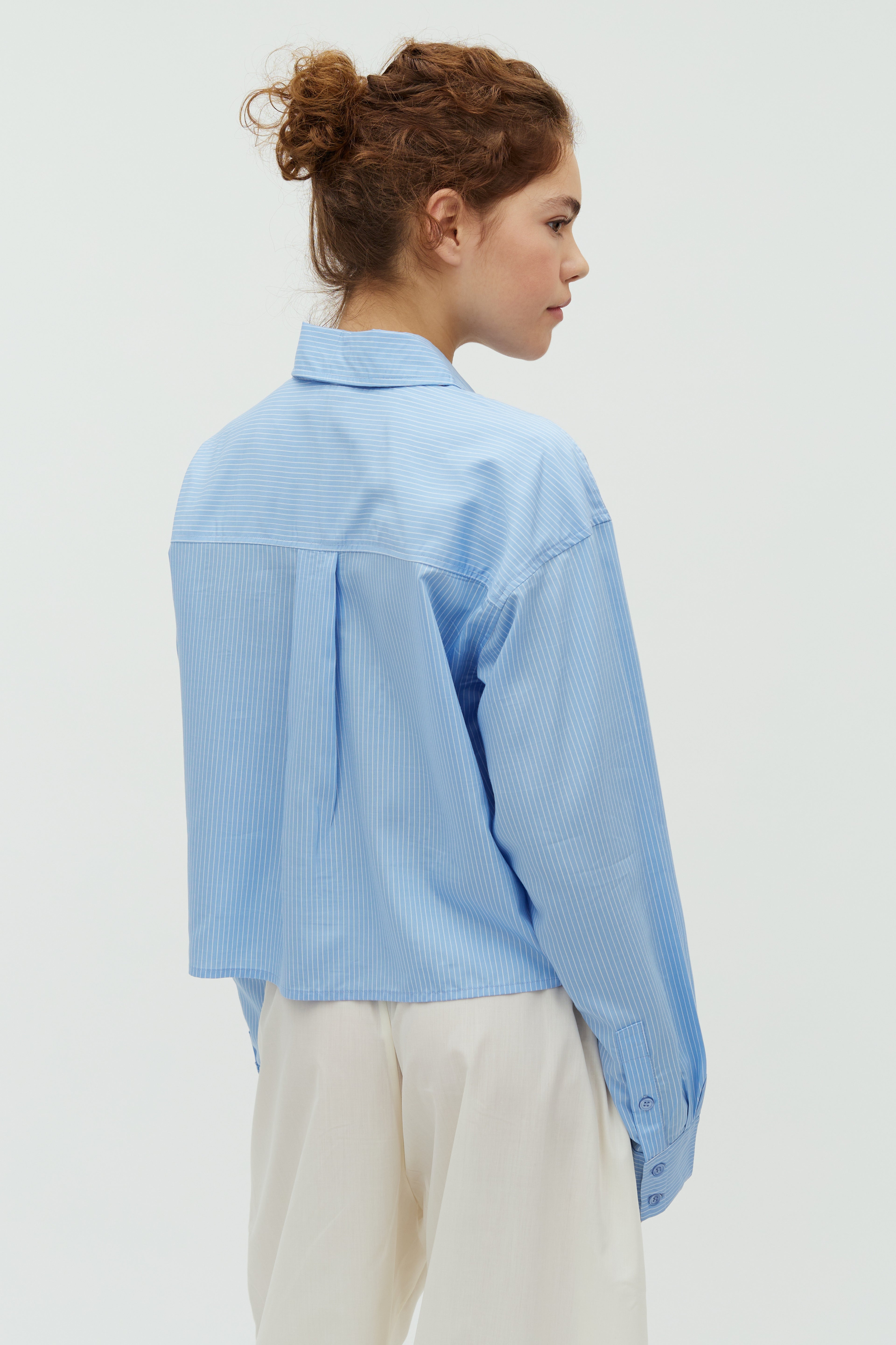 Linora Stripe Blue Shirt