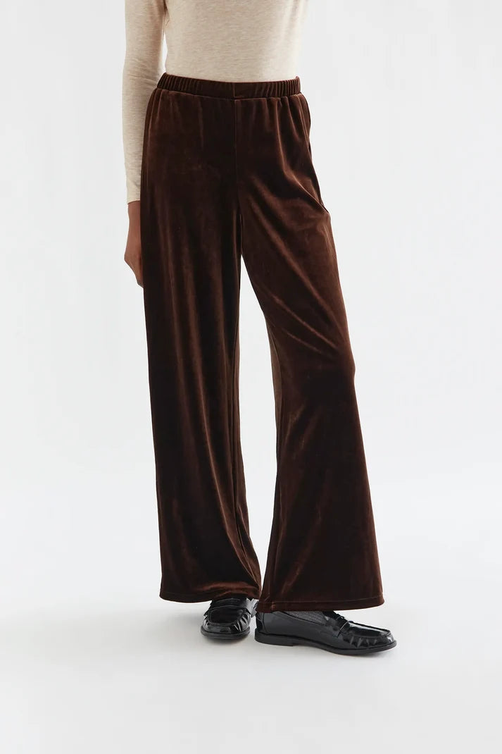 Brown velvet pants