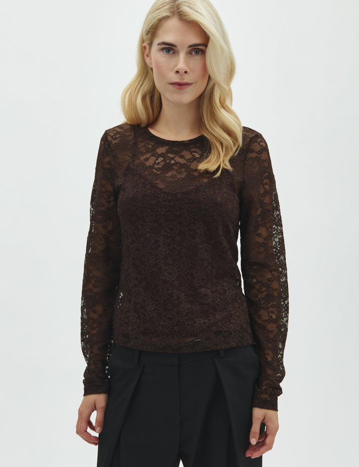 Mbym Lace Chocolate Top
