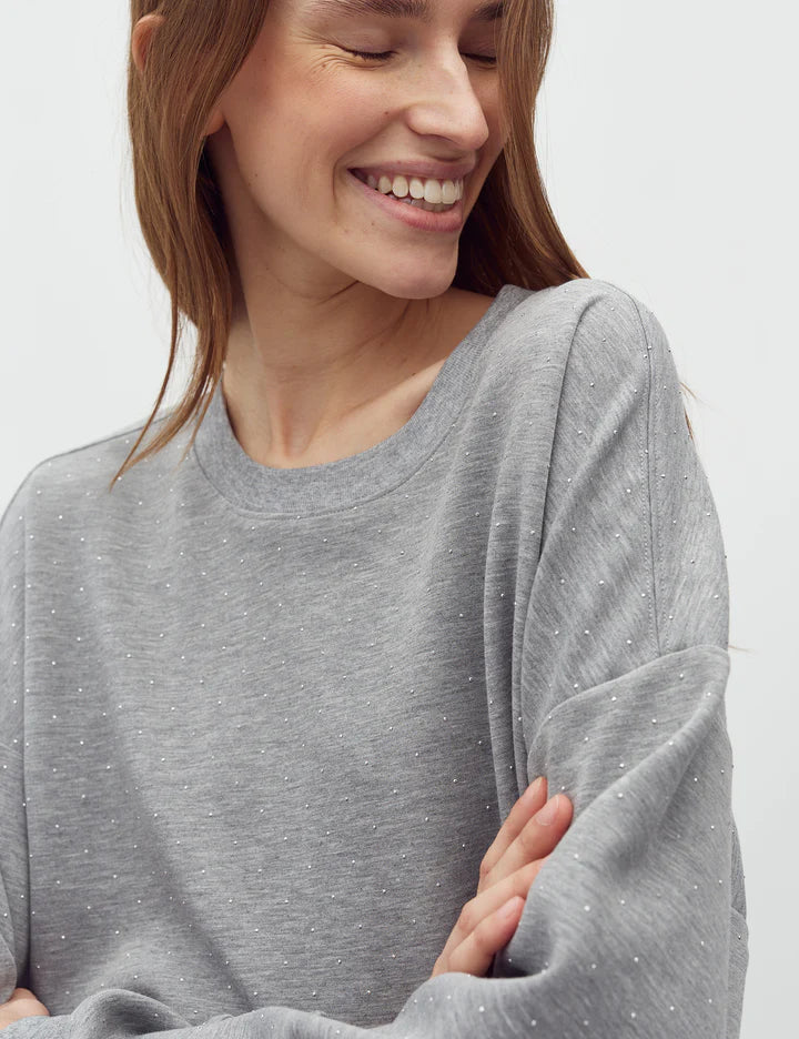 MbyM Swilia Livigna Sweatshirt with Sparkle in Grey