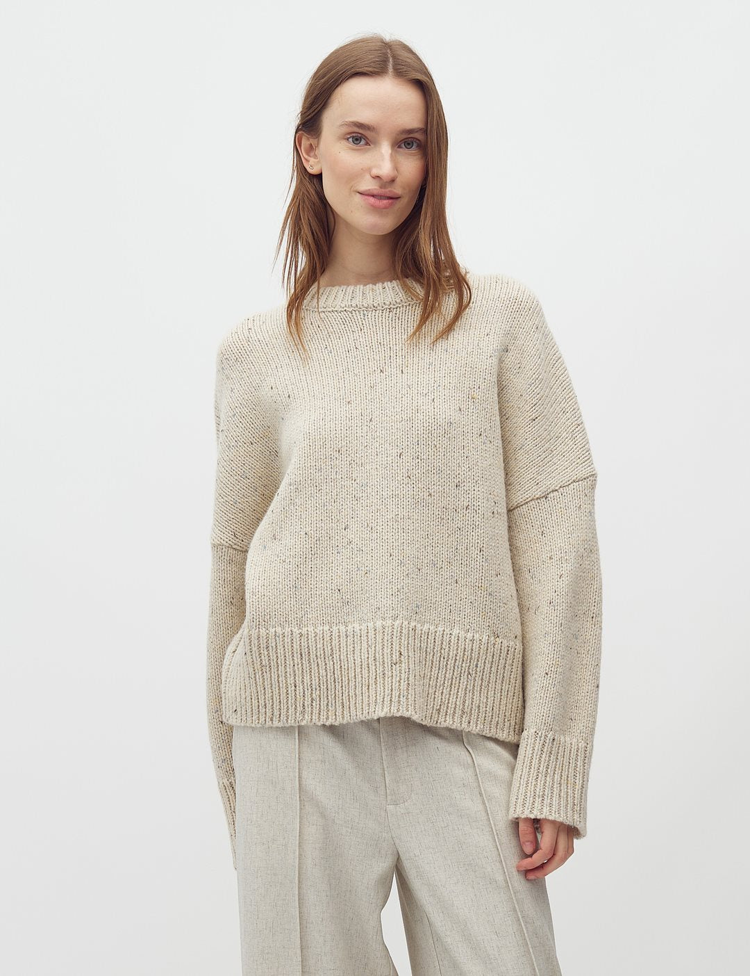 MbyM Becki Gillian Wool Mix Knit in Oyster Sprinkle