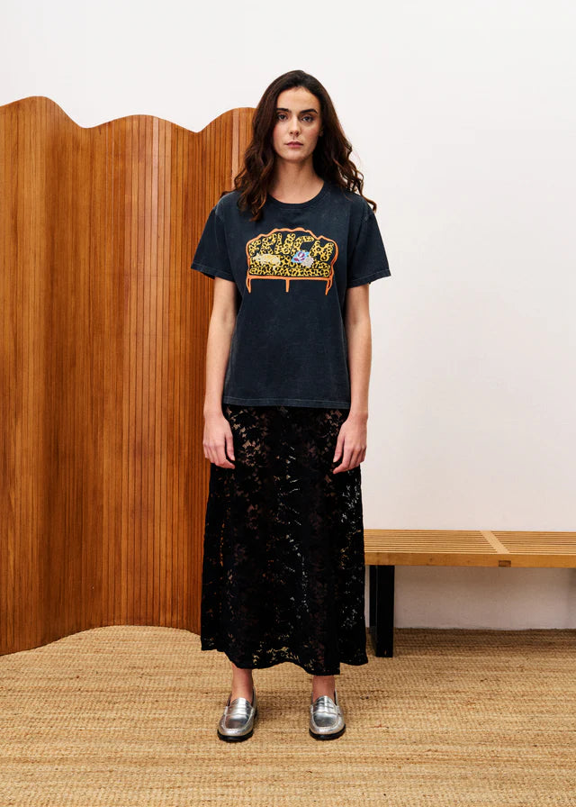 FRNCH Stevia Organic Tee in Anthracite