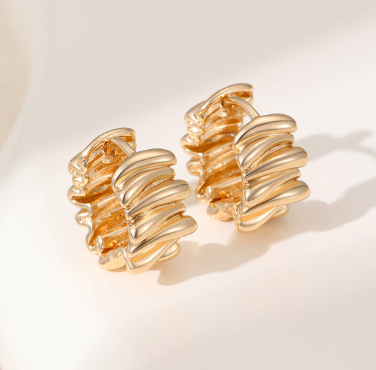 Gold Chunky Hoop Earrings