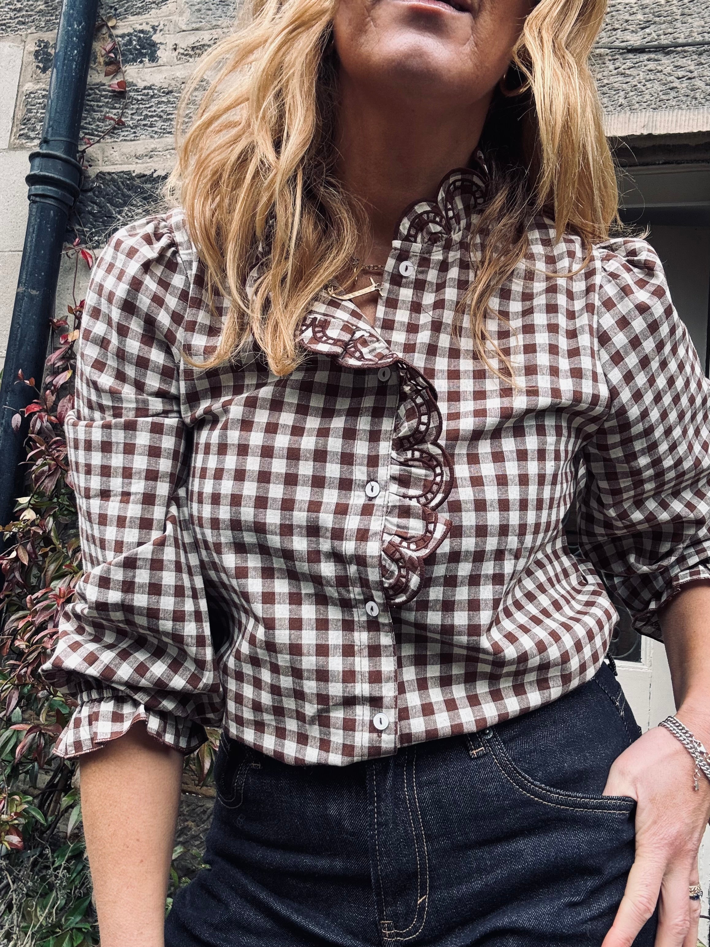 Brown Check Shirt