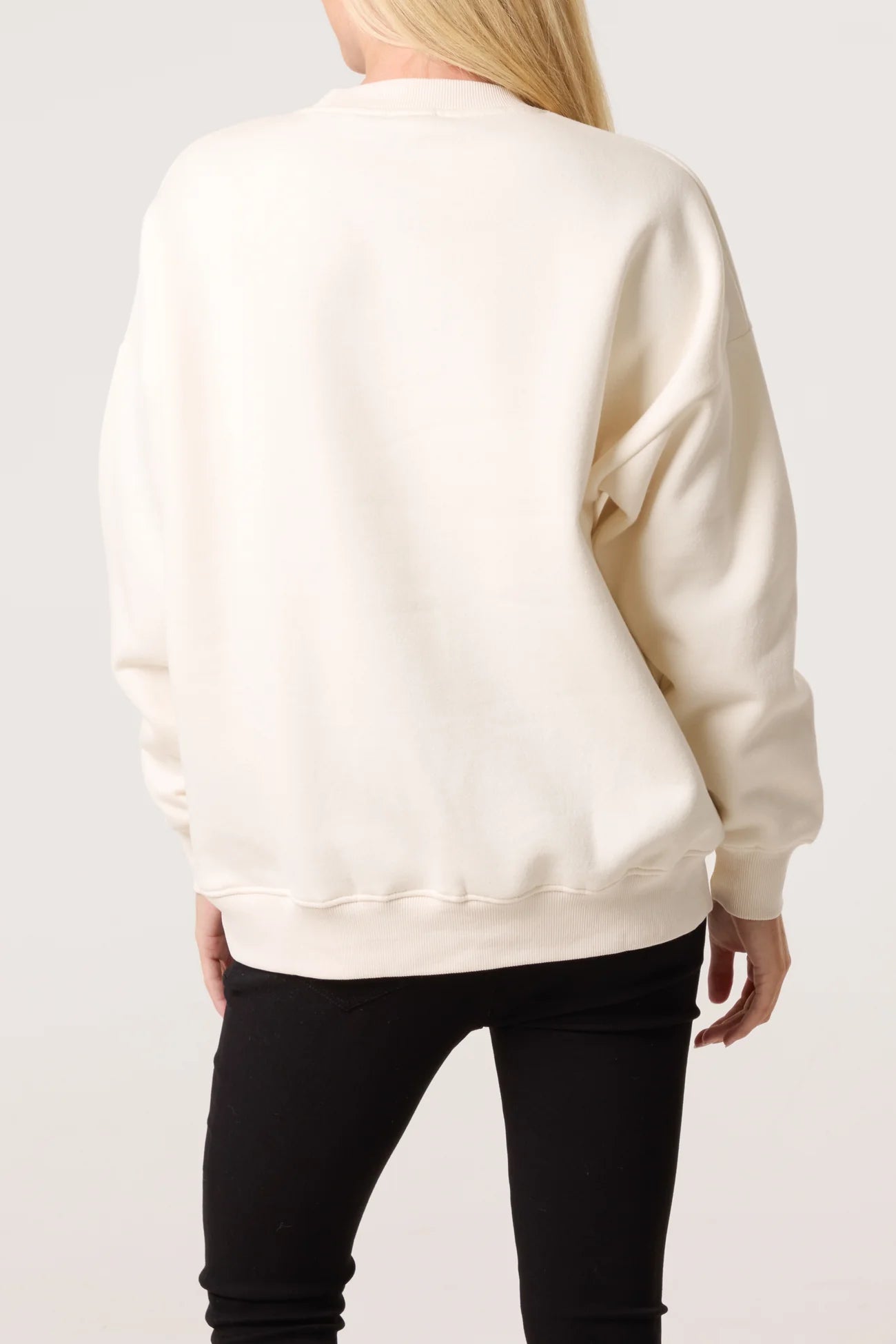 VarsityWeekend Slogan Sweatshirt in Ivory