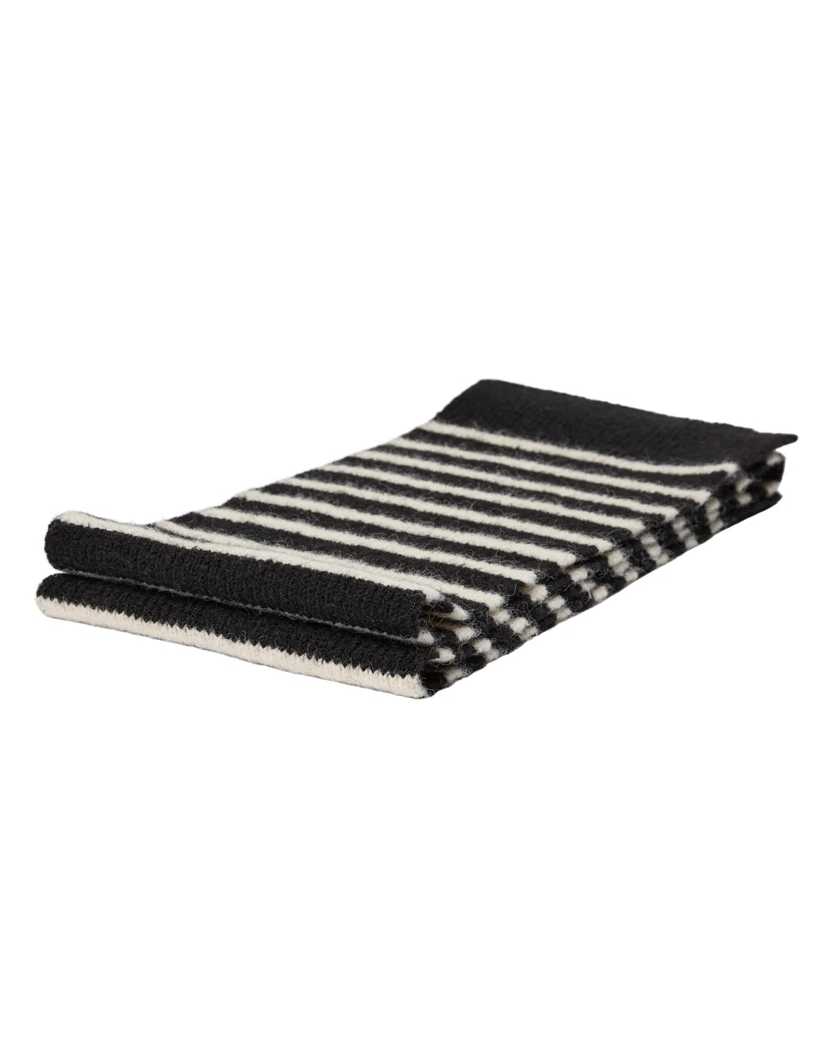 Numph Nudaria Striped Black and White Scarf