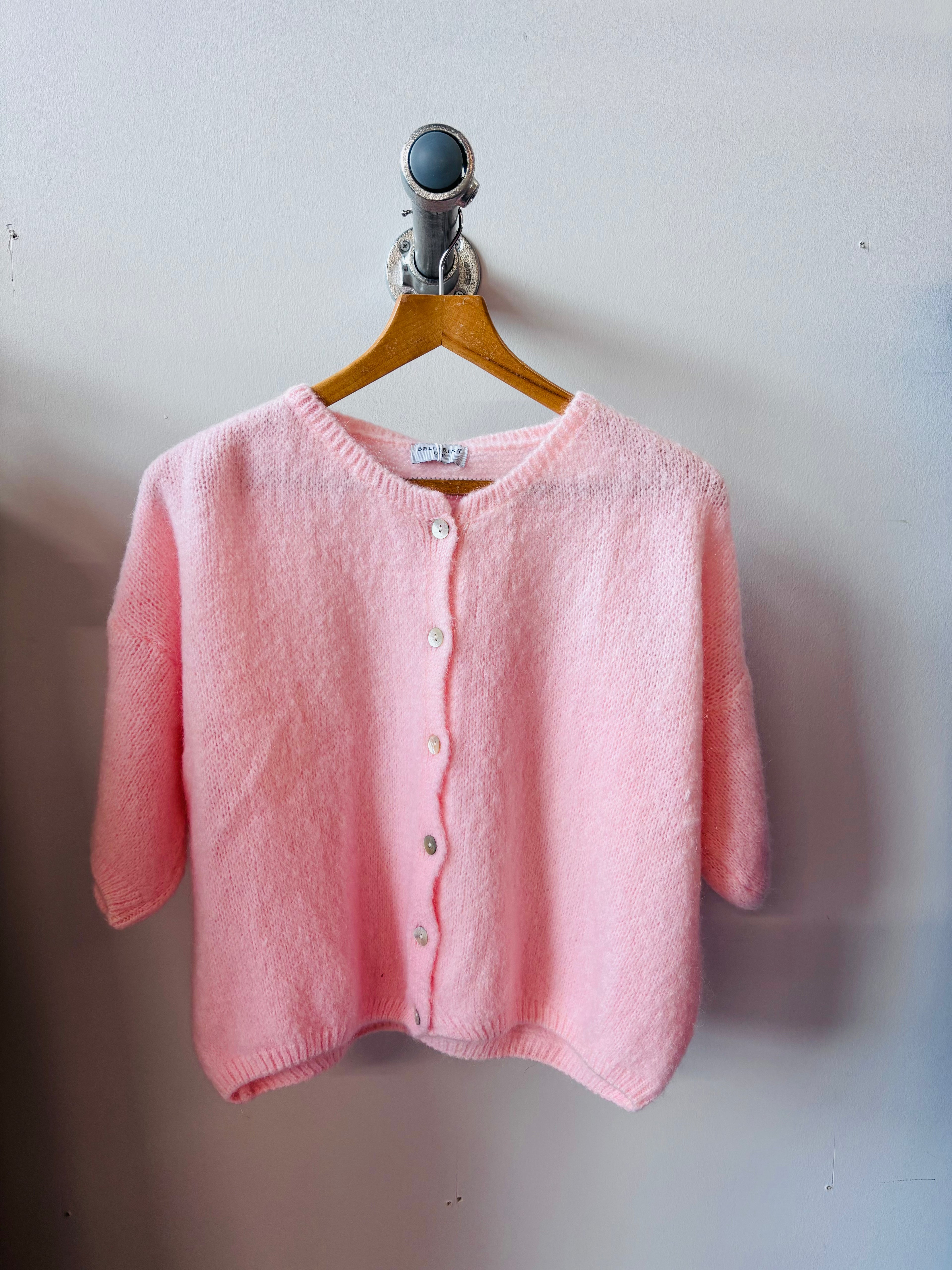 Tilly Mohair Cardigan in baby pink (ONE SIZE) l