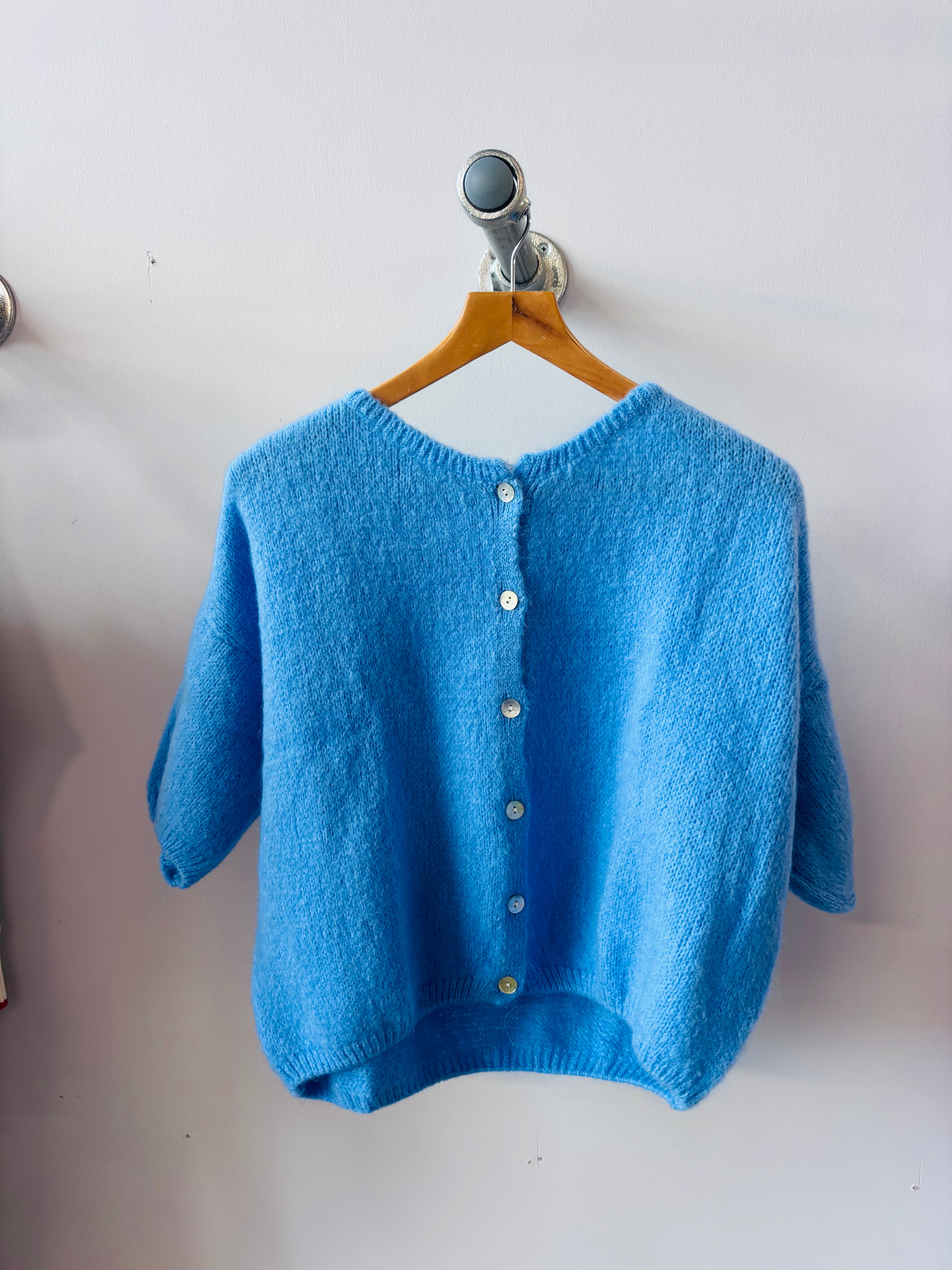 Tilly Mohair Cardigan in Cornflower (ONE SIZE)