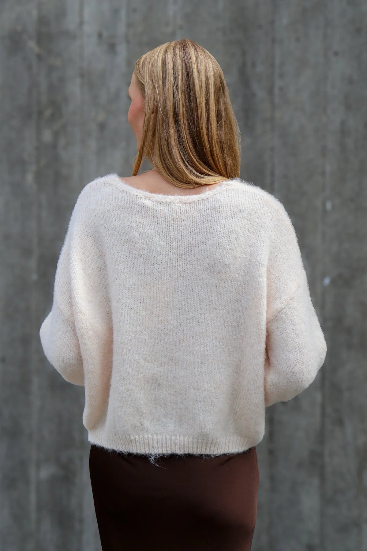 A-View Inge V-neck Knit - Off White