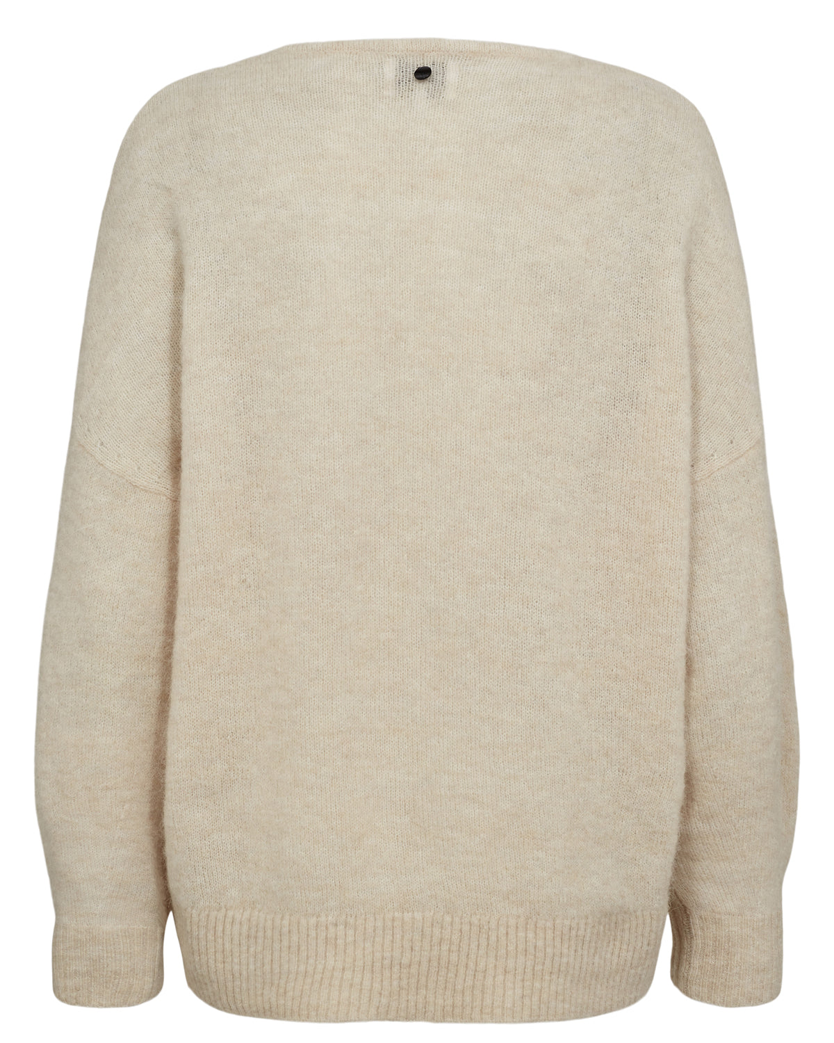 Numph Nuriette V-Neck Knit in Gray Morn