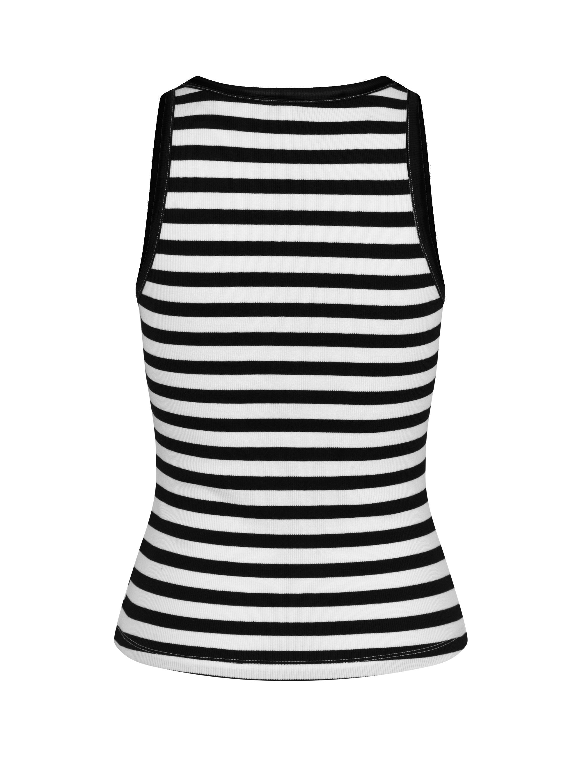 MbyM Jaxson-M Top - White Black Striped
