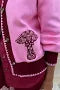 Never Fully Dressed Pink mushroom cardigan