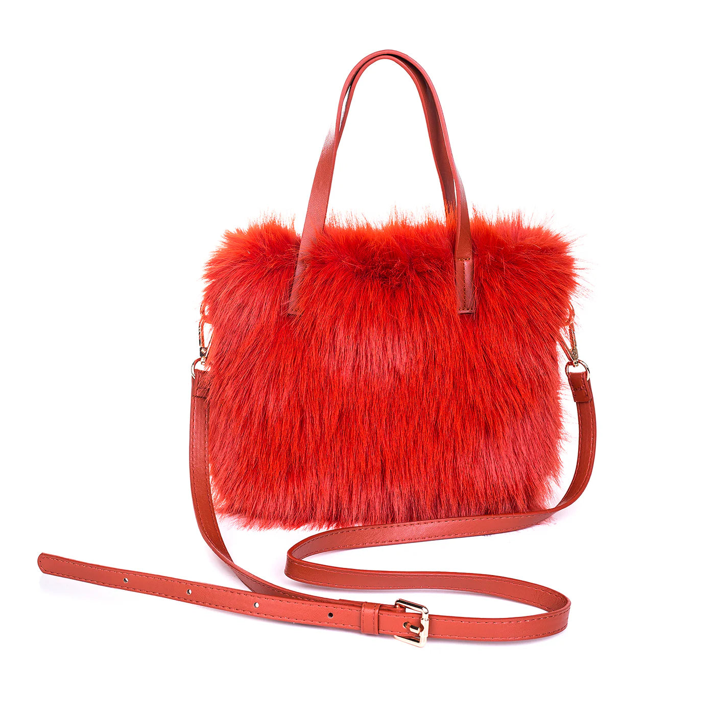 Misty Faux Fur Bag in Orange