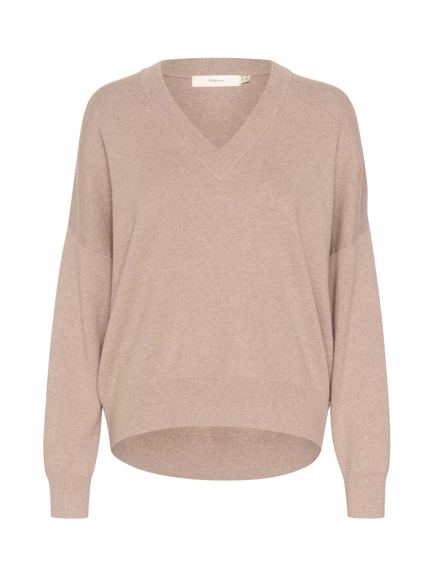 InWear Foster V-neck Pullover In Grey Melange [need images]