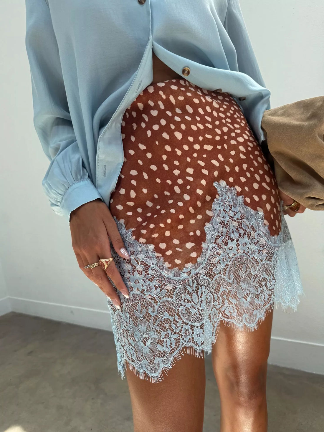 Never Full Dressed Miley Puff Sleeve Shirt, Blue