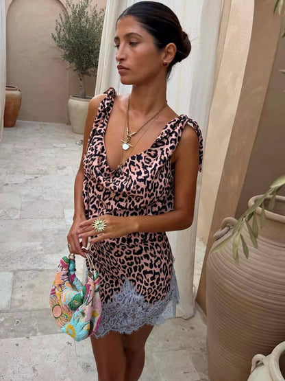 Never Fully Dressed Leopard Leila Mini Dress