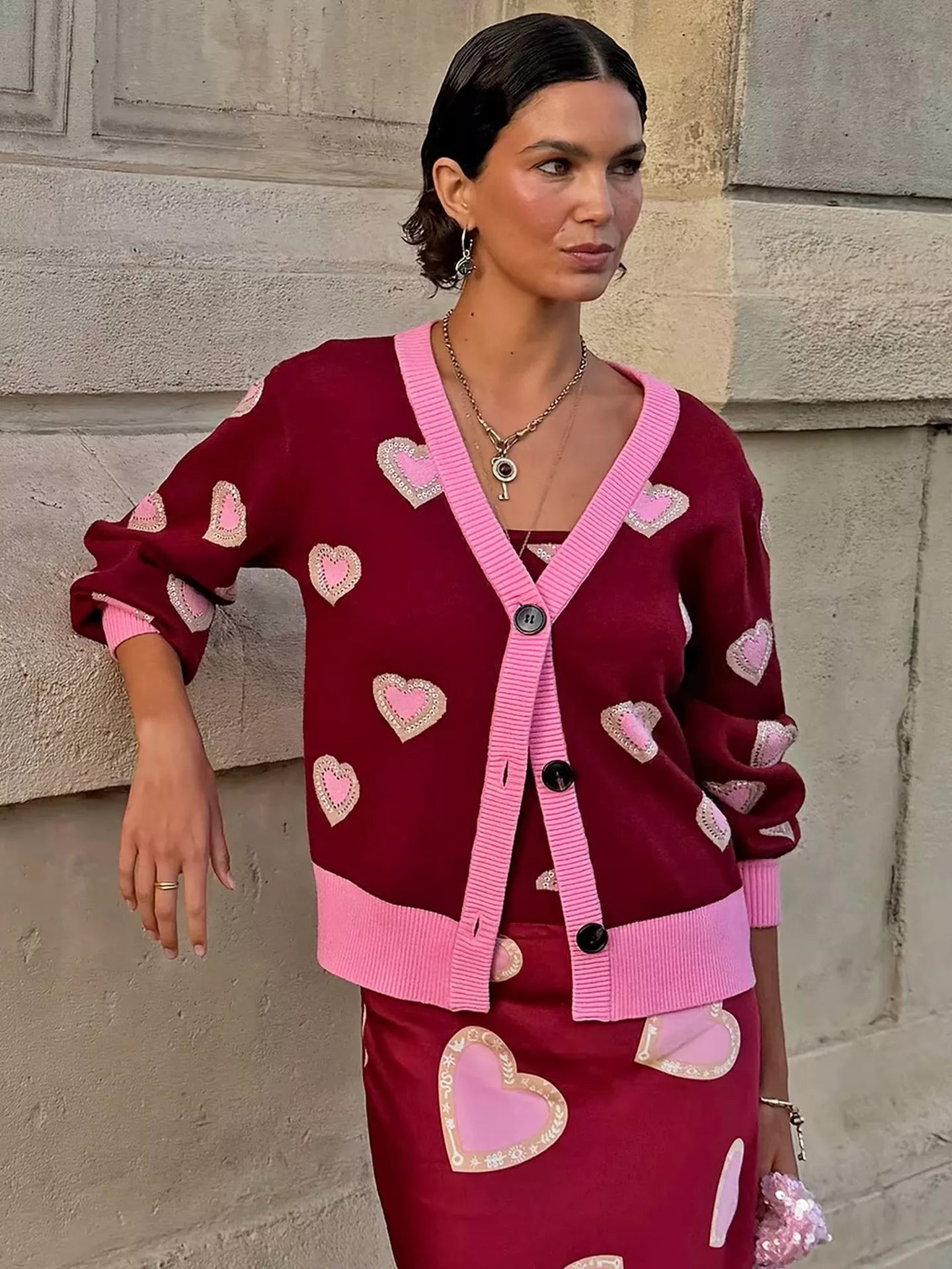 Never Fully Dressed Heart Leopard Cardigan, Multi