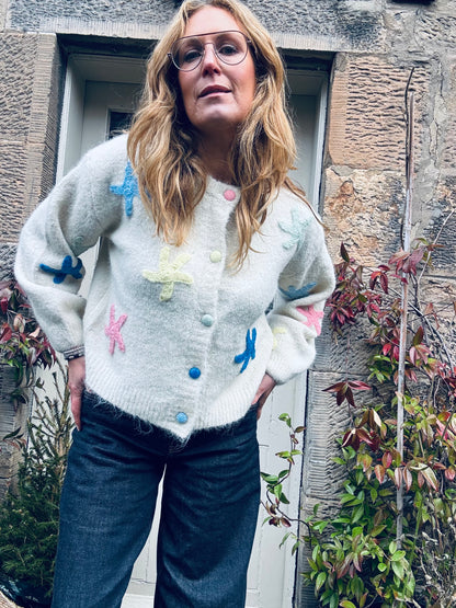 Starfish Cream Cardigan (one size)