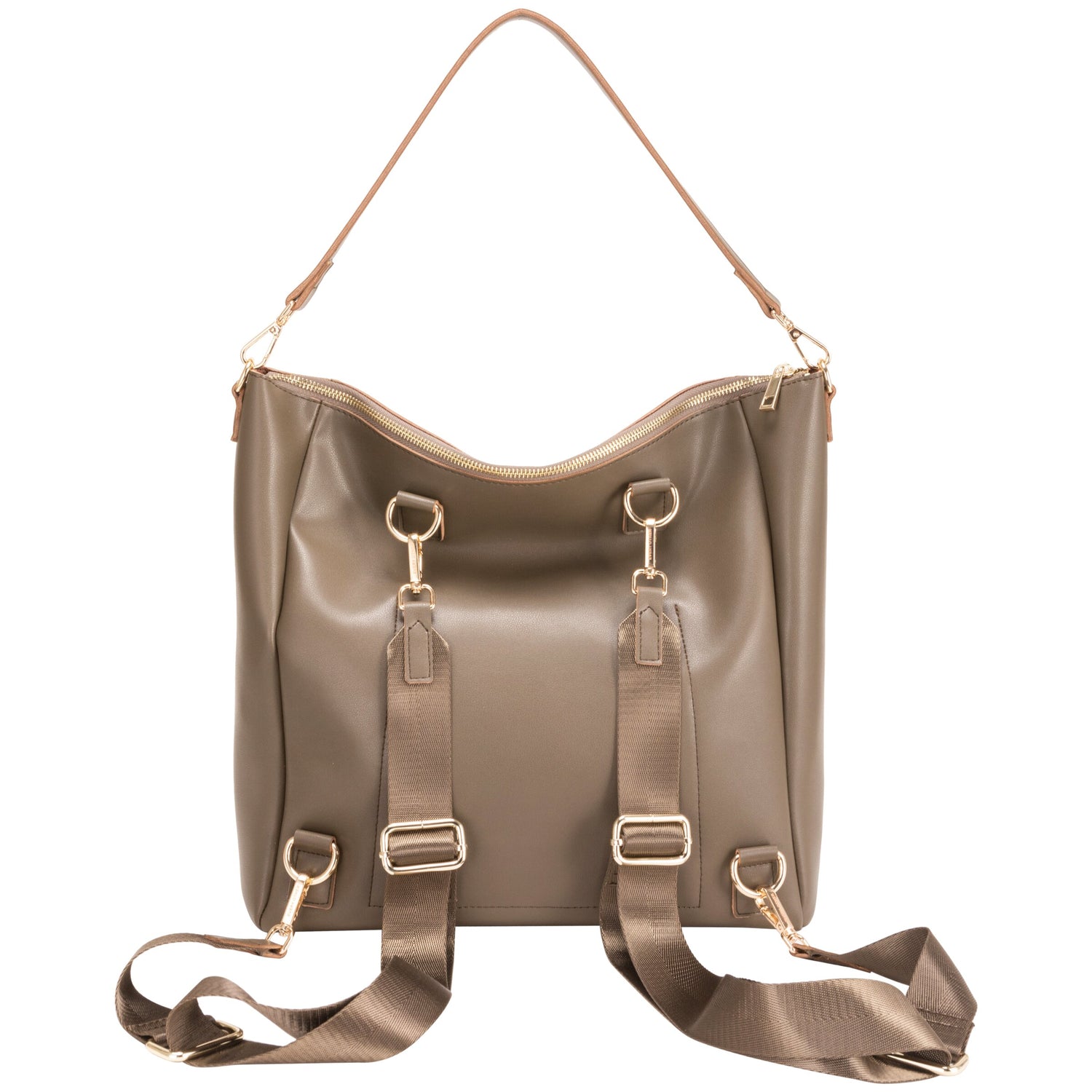 Backpack Shoulder Bag In Taupe