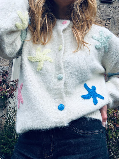 Starfish Cream Cardigan (one size)