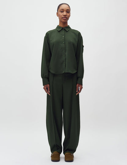 Mbym Morella Cammia Shirt in Dark Green