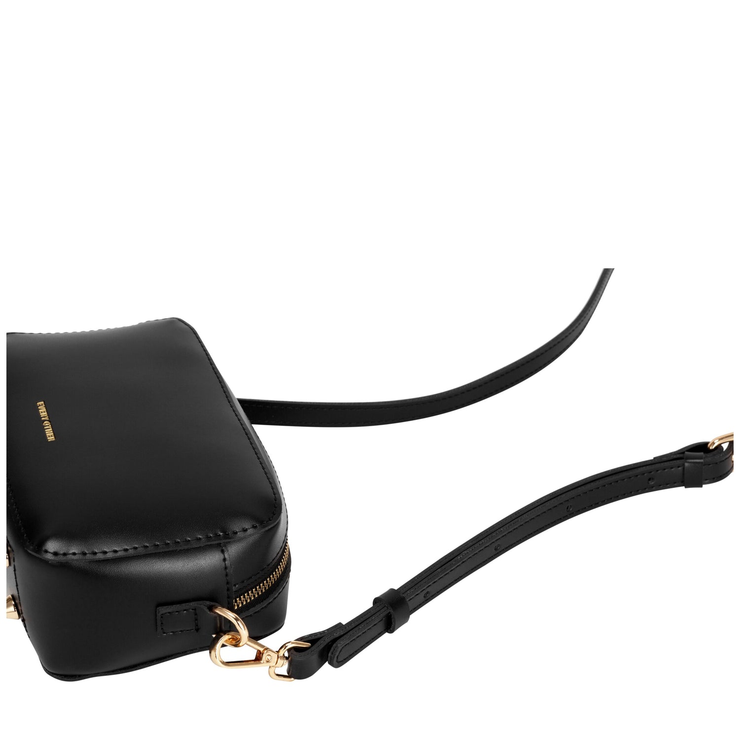 Small Zip Top Camera Bag In Black