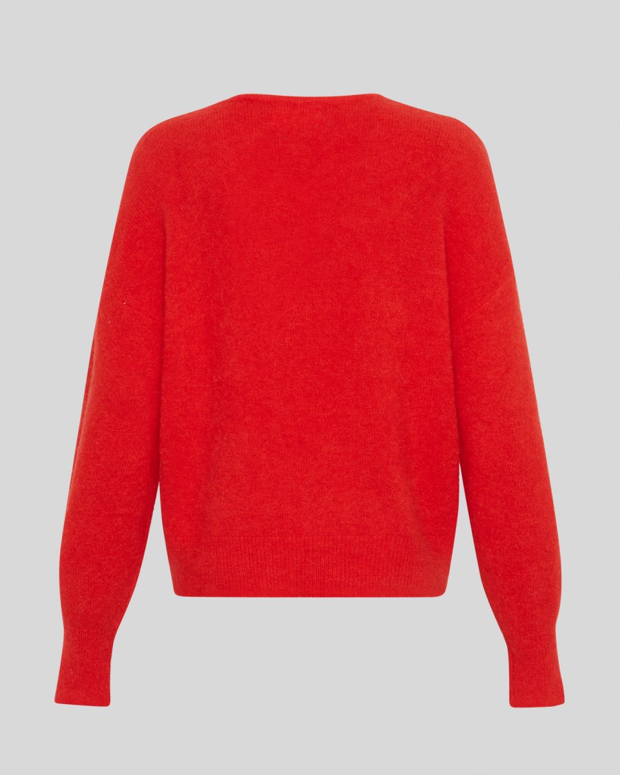 MSCH Hila Hope V-Neck Pullover in Flame Scarlet