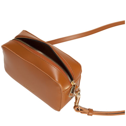 Small Zip Top Camera Bag In Tan