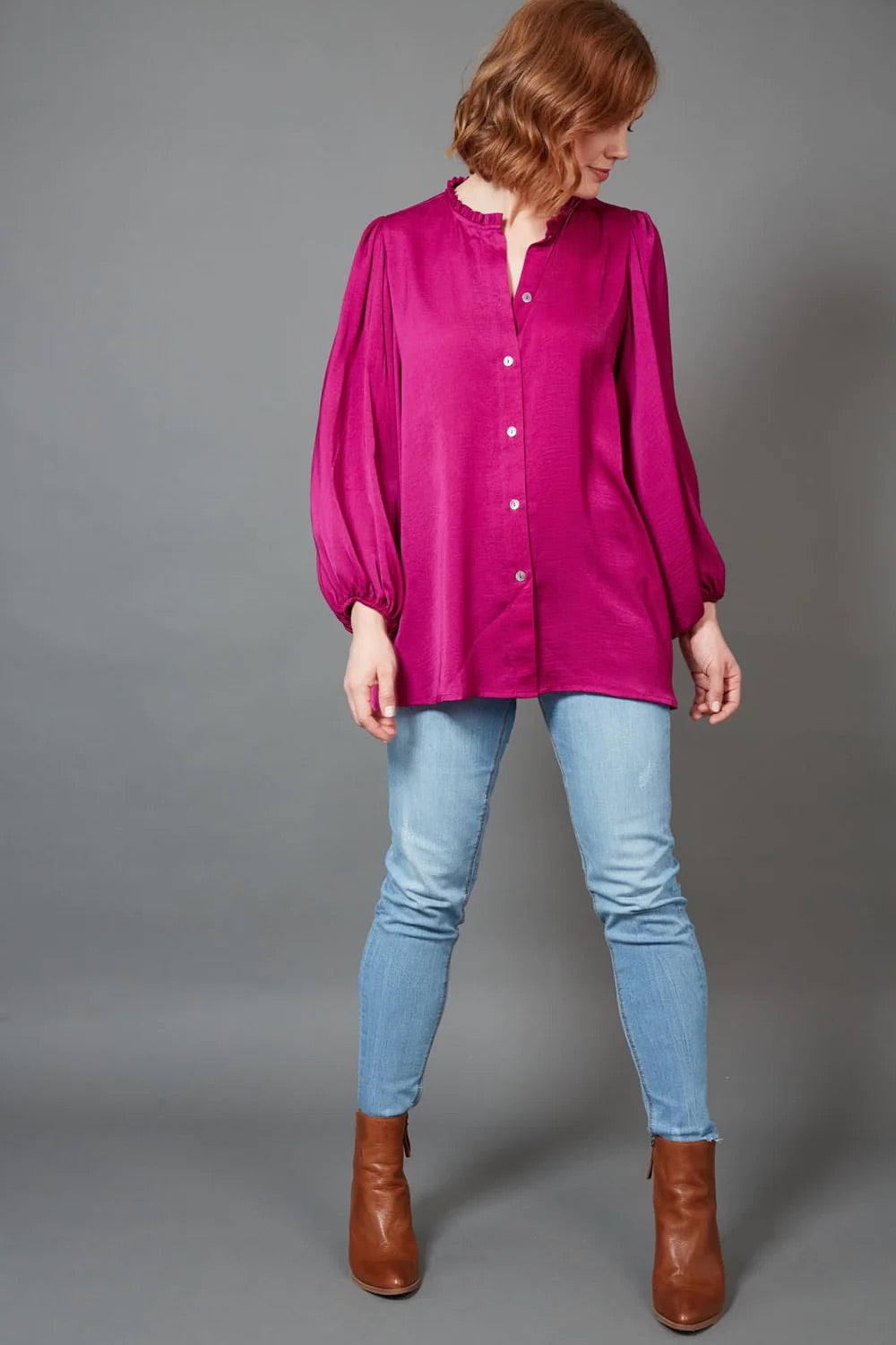 Eb&amp;Ive Winona Blouse in Mulberry Pink