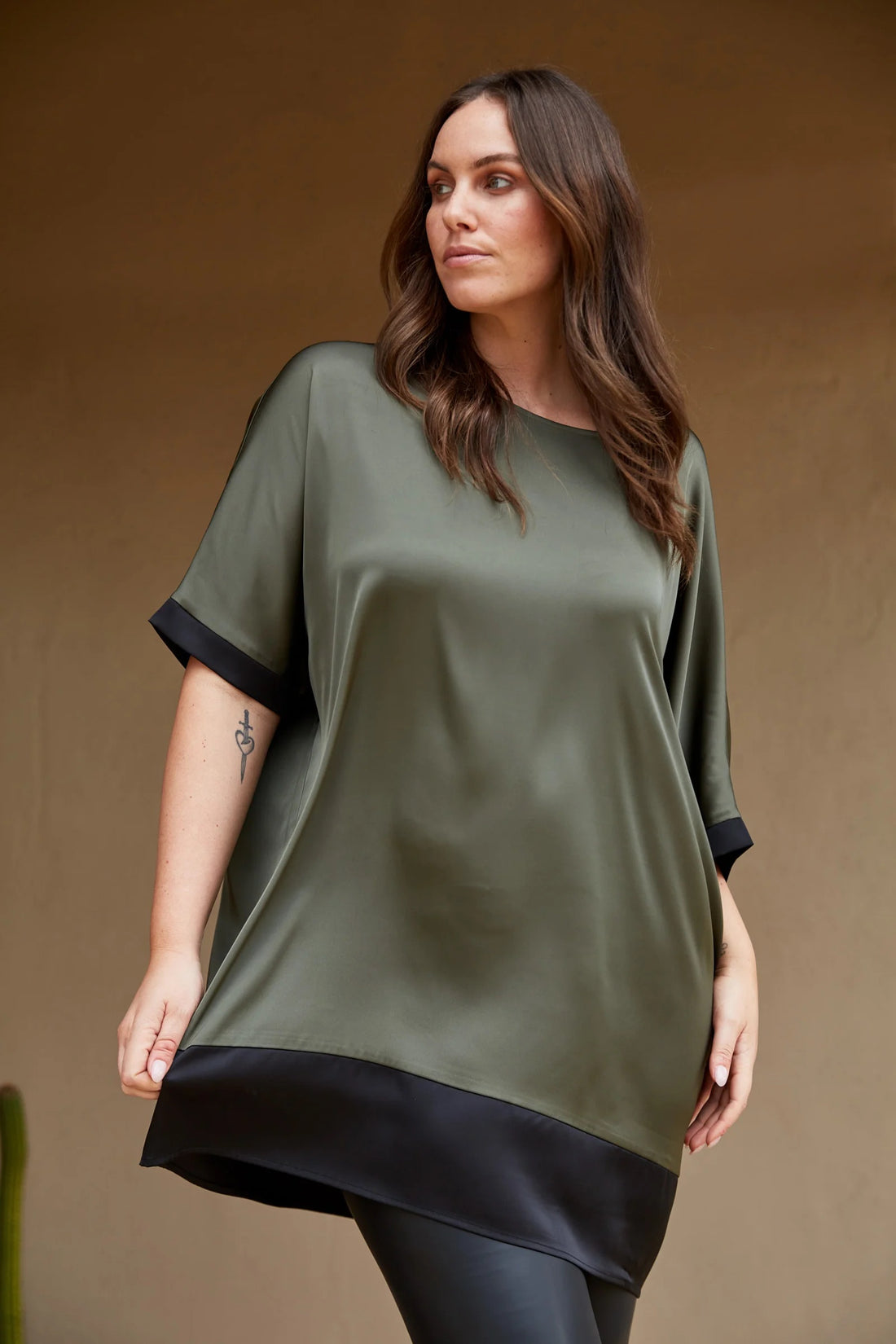 Eb &amp; Ive Norse Relaxed Tunic Top in Aspen (ONE SIZE)