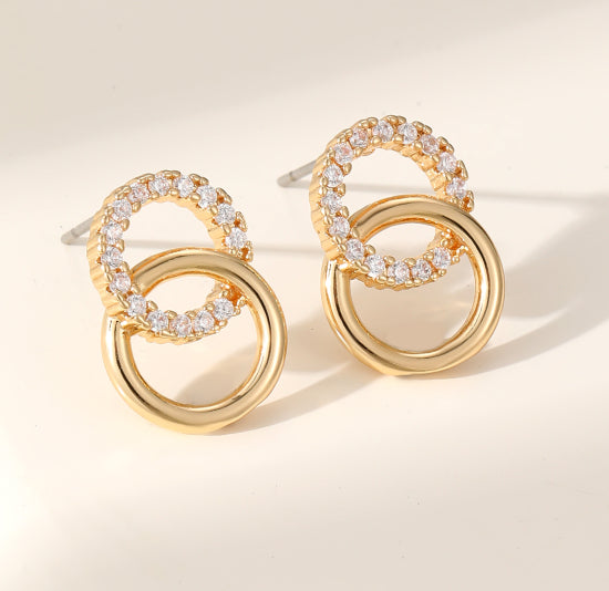 Spirit Sparkle Gold Stud Earrings