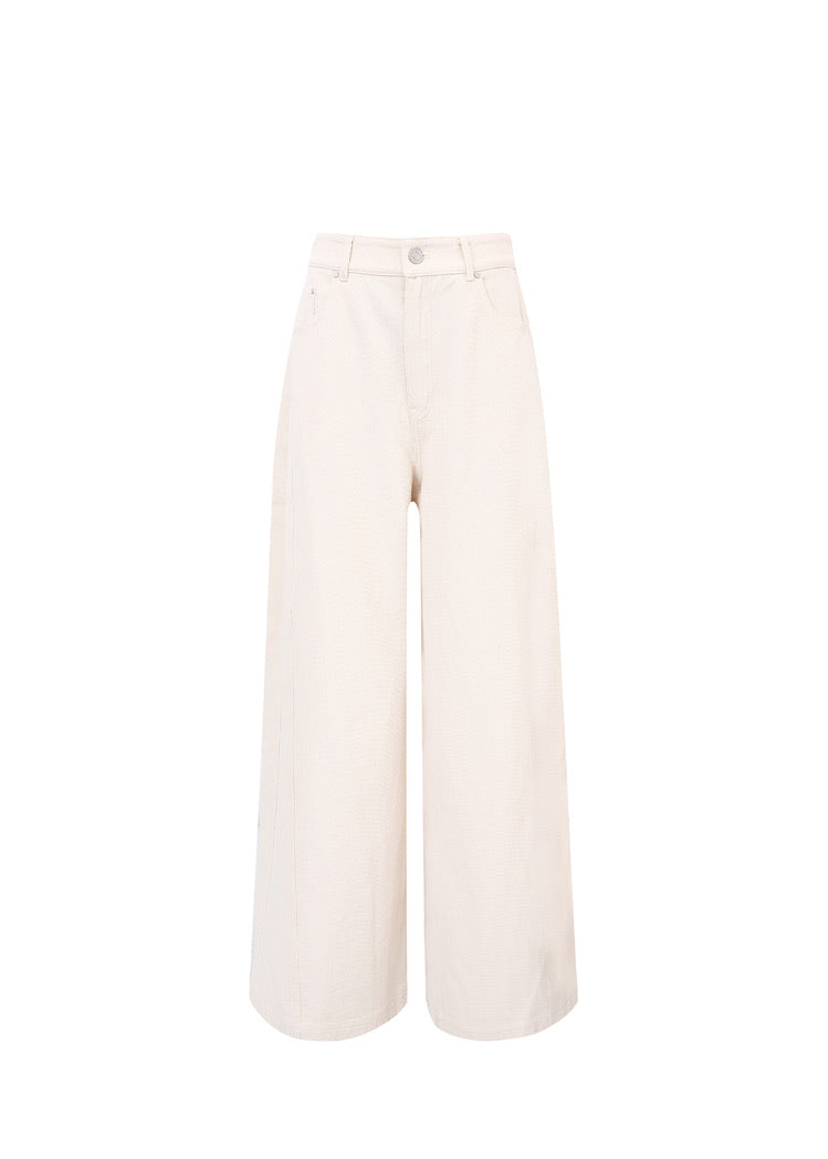 FRNCH Agatha Cotton Cream Trouser