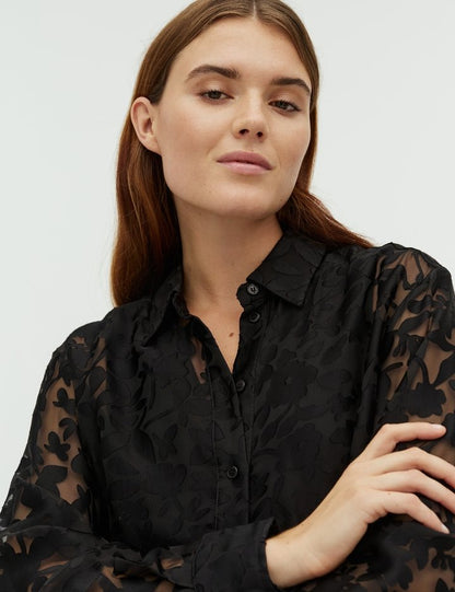 MbyM Nira Black Lace Shirt