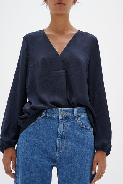 InWear Rinda IW Long Sleeved Blouse in Navy