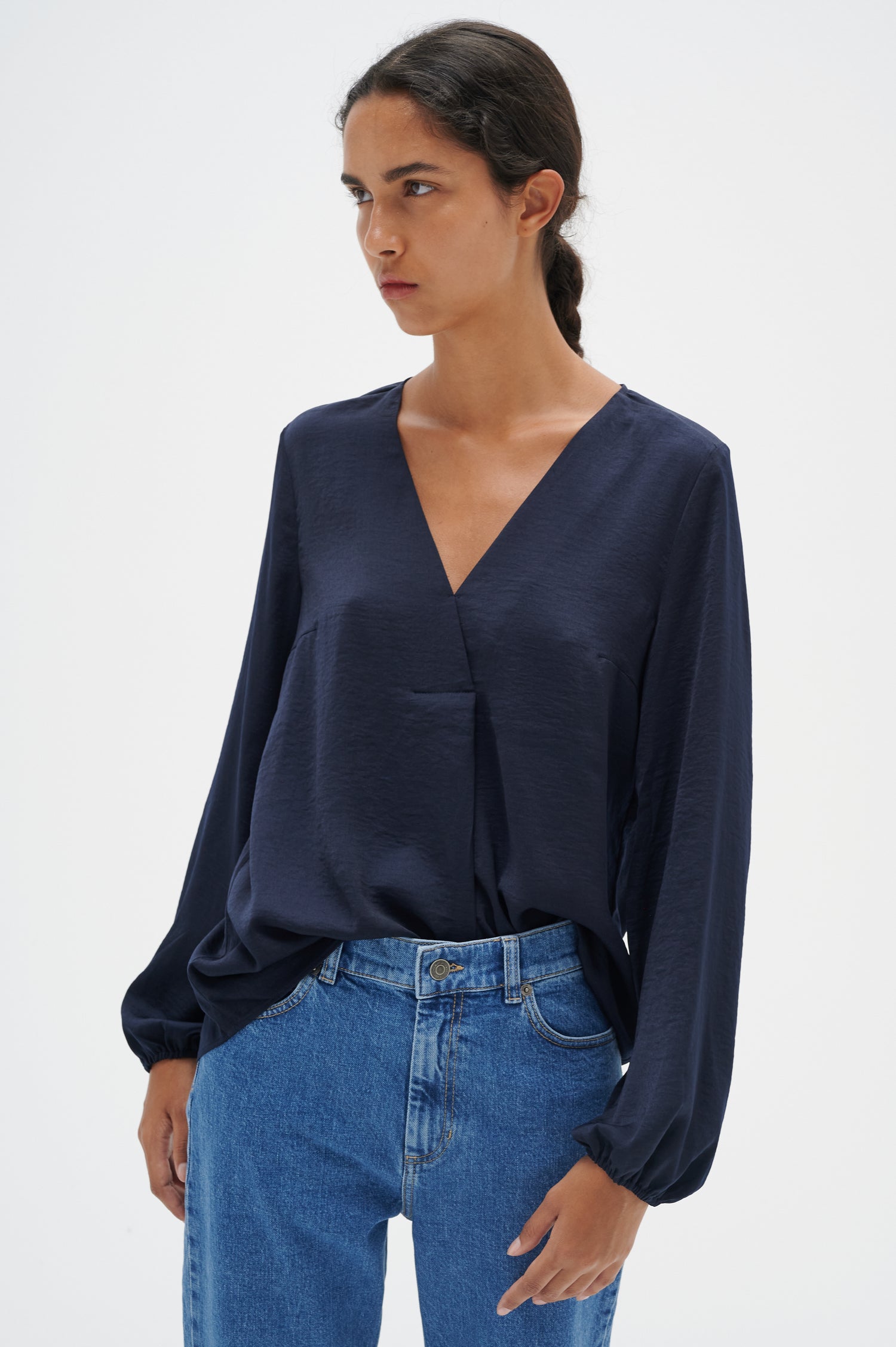 InWear Rinda IW Long Sleeved Blouse in Navy