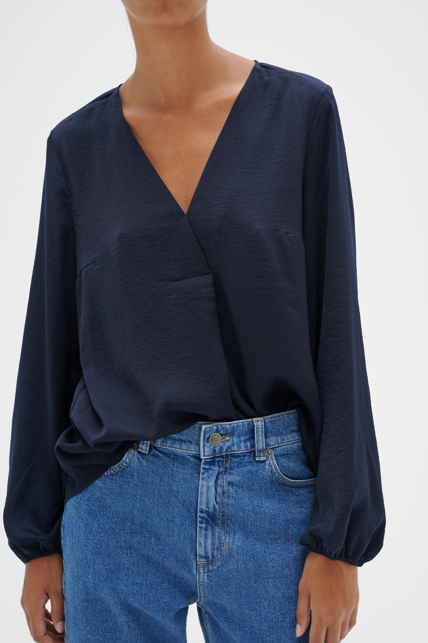 InWear Rinda IW Long Sleeved Blouse in Navy