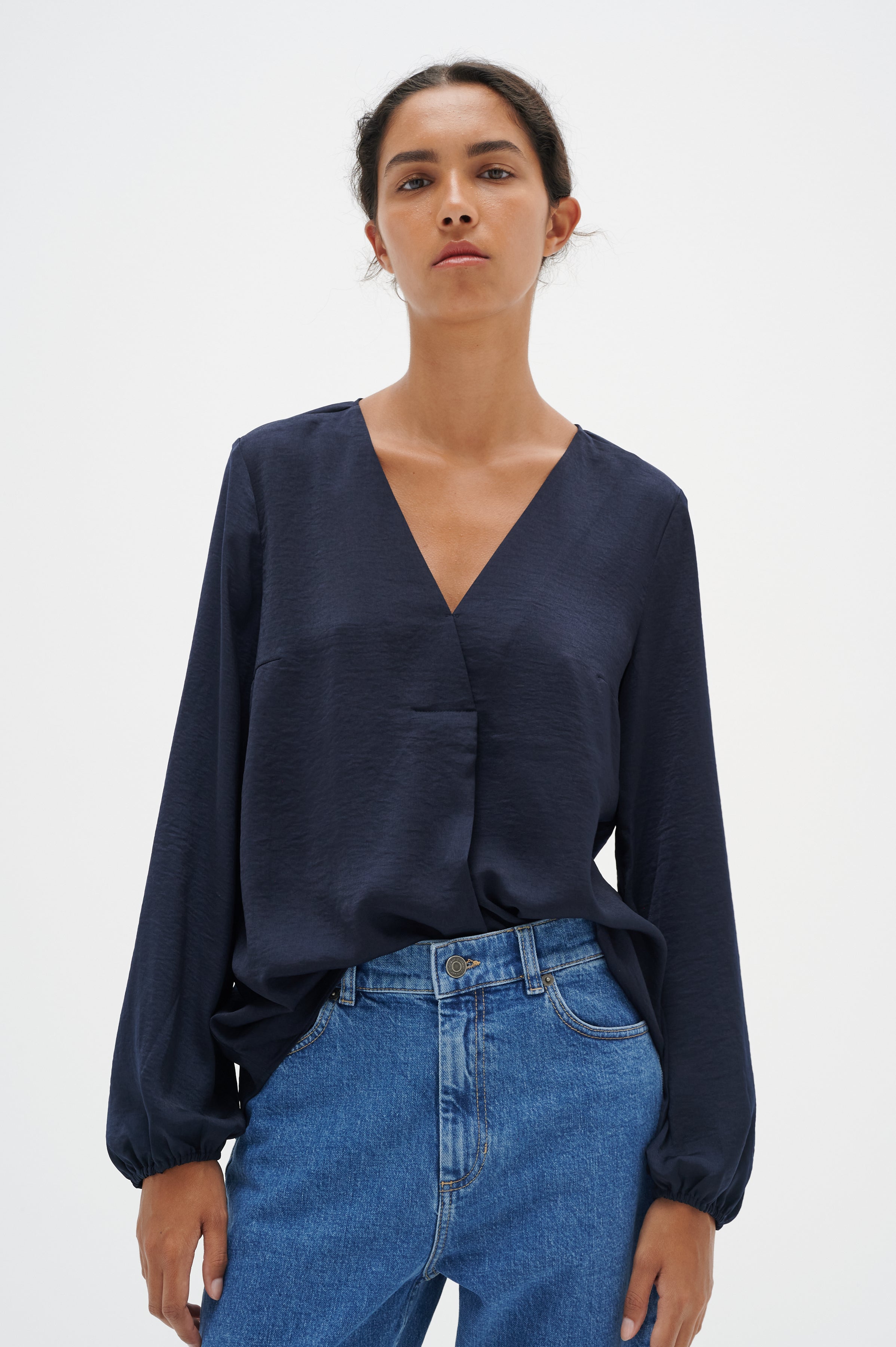 InWear Rinda IW Long Sleeved Blouse in Navy