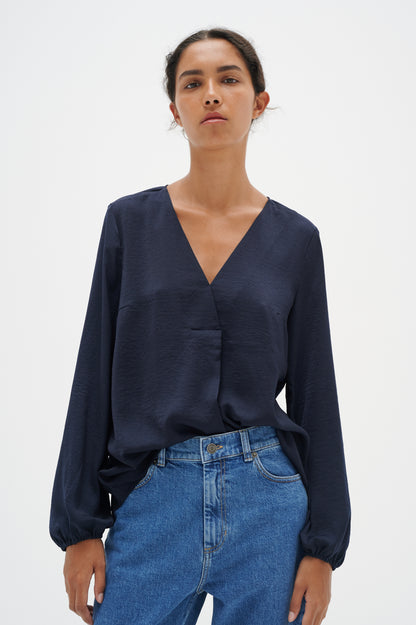 InWear Rinda IW Long Sleeved Blouse in Navy