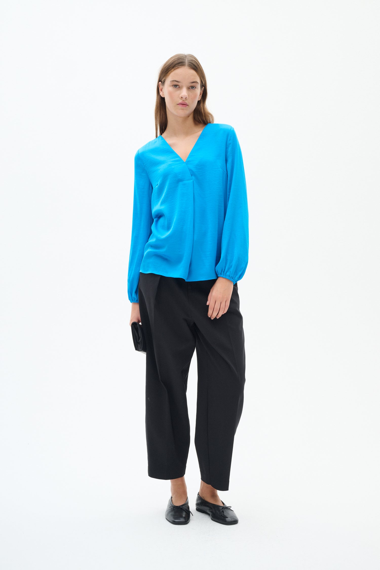 InWear Rinda IW Long Sleeved Blouse in Cyan