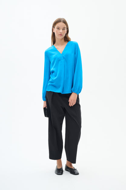 InWear Rinda IW Long Sleeved Blouse in Cyan